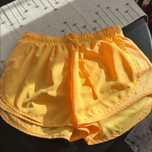 Nike Women's Bright Yellow Athletic Shorts